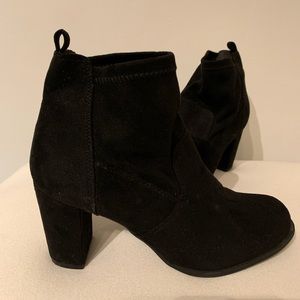 Black heeled booties
